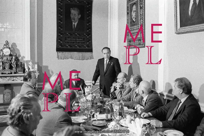 : Geydar Aliev and board members of Union of Soviet : Geydar Aliev and board members of Union of Soviet
