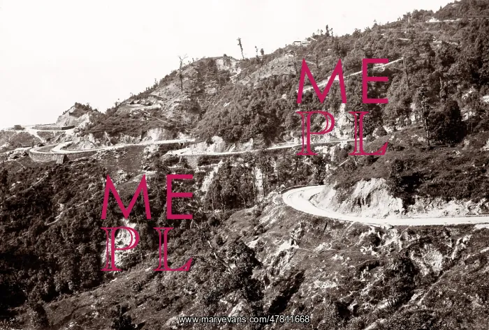: Ghoom station to Darjeeling, India, c.1870's : Ghoom station to Darjeeling, India, c.1870's