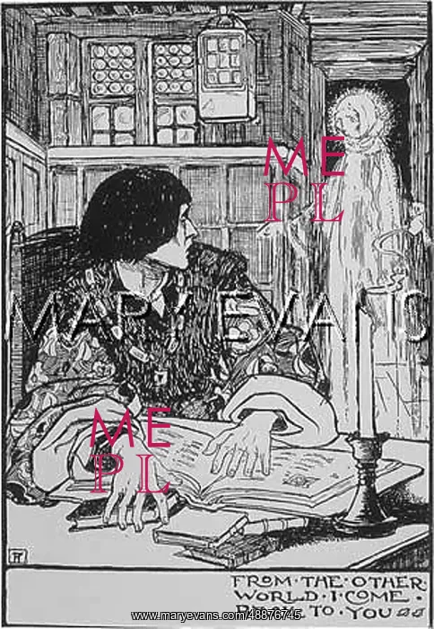 : The ghost of his dead love returns to visit him : The ghost of his dead love returns to visit him