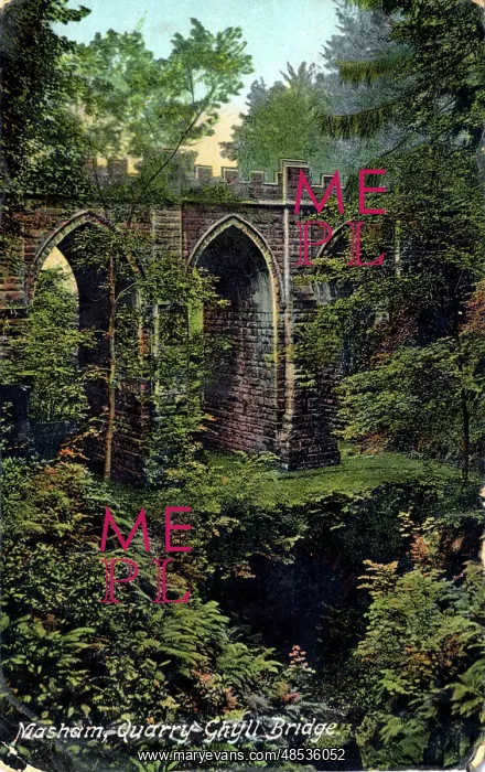 : Ghyll Bridge, Masham Quarry, Yorkshire : Ghyll Bridge, Masham Quarry, Yorkshire