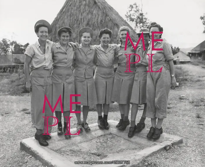 : GI Little Abners shoes are modeled by nurses : GI Little Abners shoes are modeled by nurses