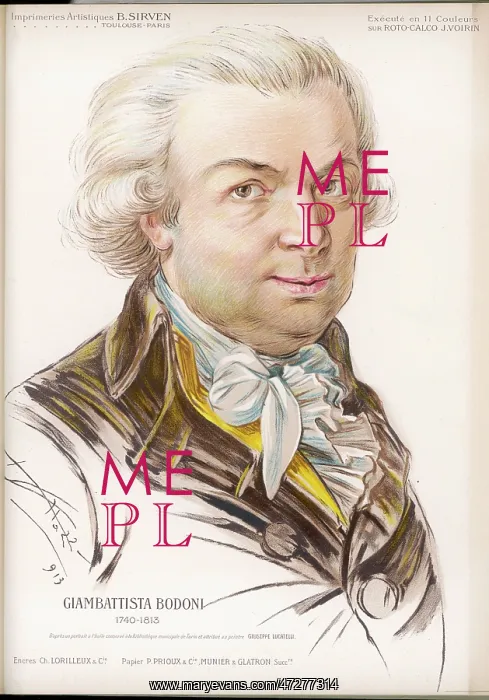 : GIAMBATTISTA BODONI : GIAMBATTISTA BODONI