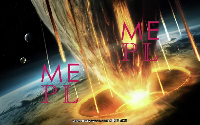 : A giant asteroid collides with planet Earth : A giant asteroid collides with planet Earth
