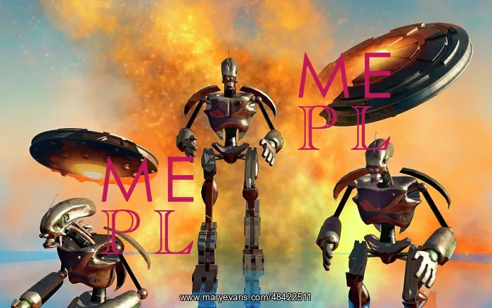 : A giant robot force on the attack : A giant robot force on the attack
