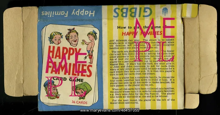 : Gibbs Happy Families - packaging back : Gibbs Happy Families - packaging back