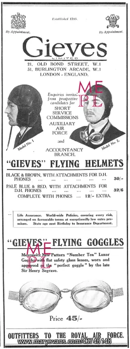 : Gieves Flying Helmets & Goggles : Gieves Flying Helmets & Goggles