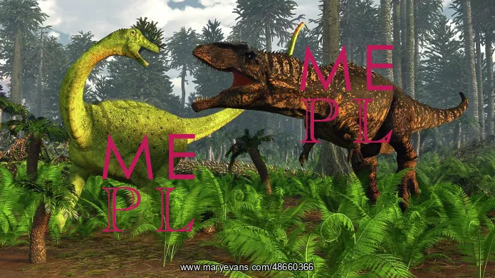 : Giganotosaurus carolinii attacking a Limaysaurus : Giganotosaurus carolinii attacking a Limaysaurus