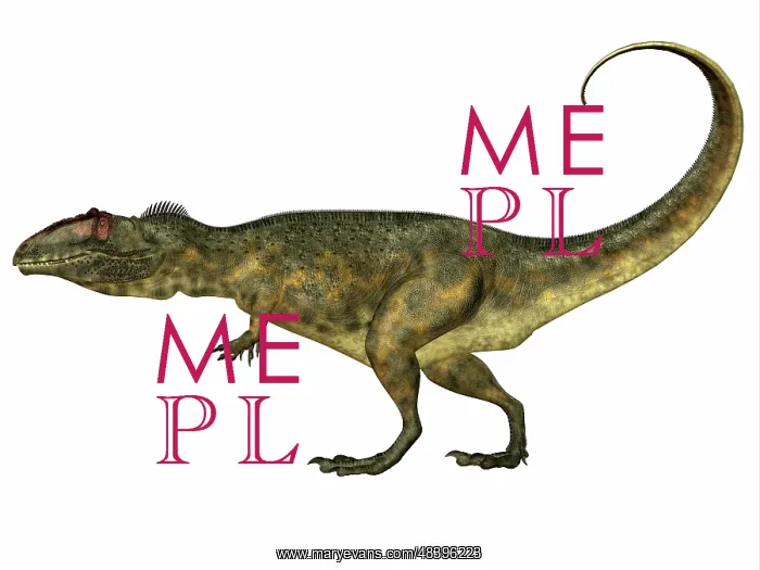 : Giganotosaurus dinosaur, side view : Giganotosaurus dinosaur, side view