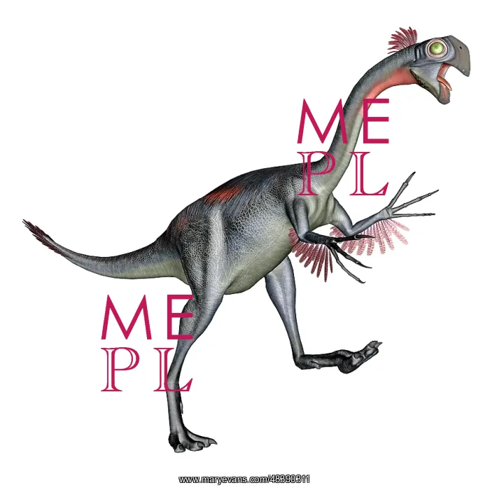 : Gigantoraptor dinosaur, white background : Gigantoraptor dinosaur, white background