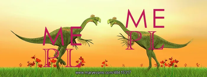 : Two Gigantoraptor dinosaurs fighting on green grass by ? : Two Gigantoraptor dinosaurs fighting on green grass by ?