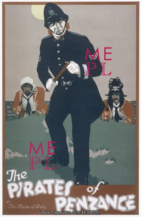 : Gilbert and Sullivan theatre poster : Gilbert and Sullivan theatre poster