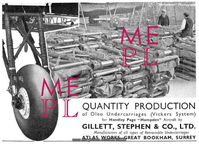 : Gillett Stephen Oleo Undercarriages : Gillett Stephen Oleo Undercarriages