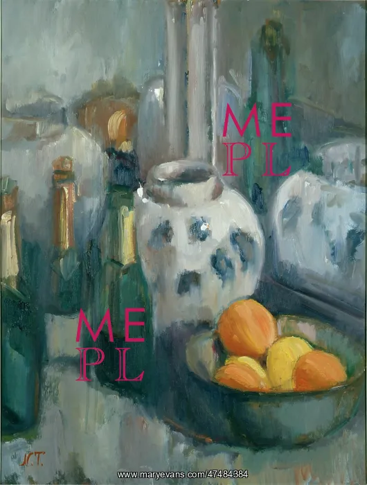 : Ginger Jar ' still life with bowl of fruit : Ginger Jar ' still life with bowl of fruit