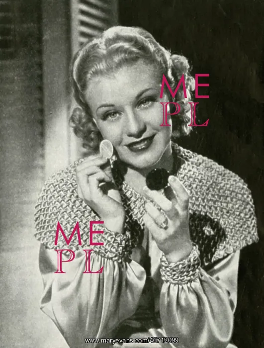 : Ginger Rogers, applying Max Factor make up : Ginger Rogers, applying Max Factor make up