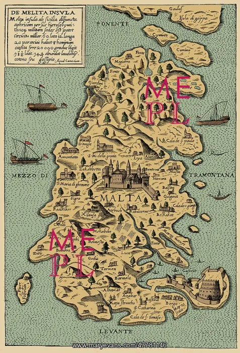 : Giovanni Francesco Camocio, Map of Malta : Giovanni Francesco Camocio, Map of Malta