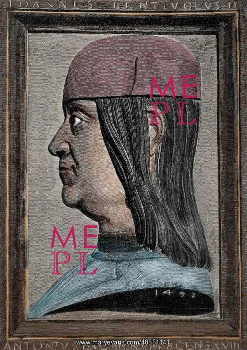 : Giovanni II Bentivoglio (1443-1508). Colored engraving : Giovanni II Bentivoglio (1443-1508). Colored engraving