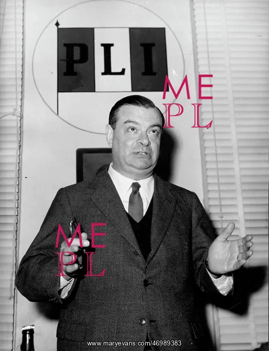 : Giovanni Malagodi leading a conference : Giovanni Malagodi leading a conference
