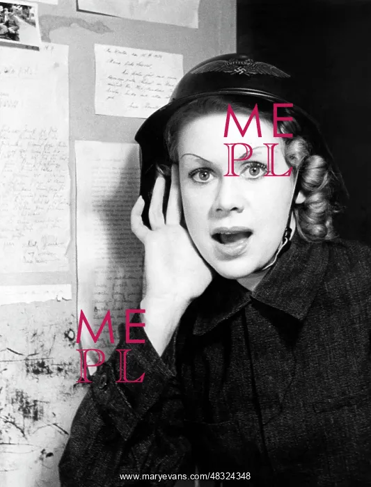 : Girl as an air raid warden, 1940 : Girl as an air raid warden, 1940