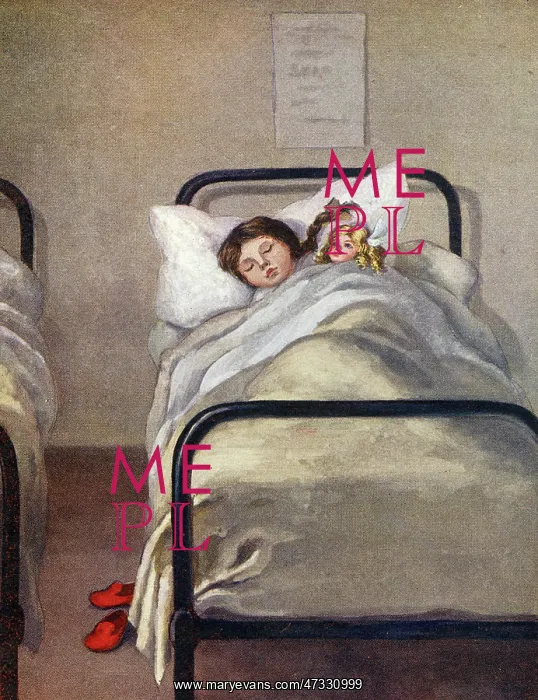 : GIRL ASLEEP WITH DOLL : GIRL ASLEEP WITH DOLL