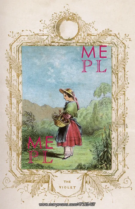 : Girl with a basket of violets : Girl with a basket of violets