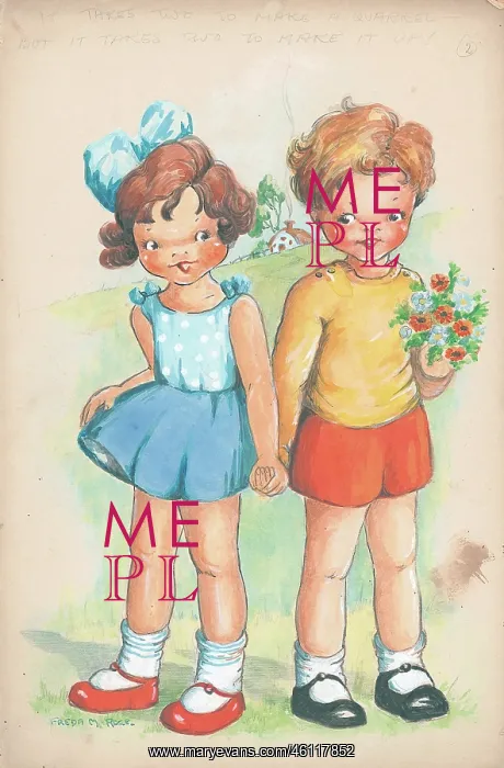 : Girl and boy - two to make a quarrel / two to make it up : Girl and boy - two to make a quarrel / two to make it up