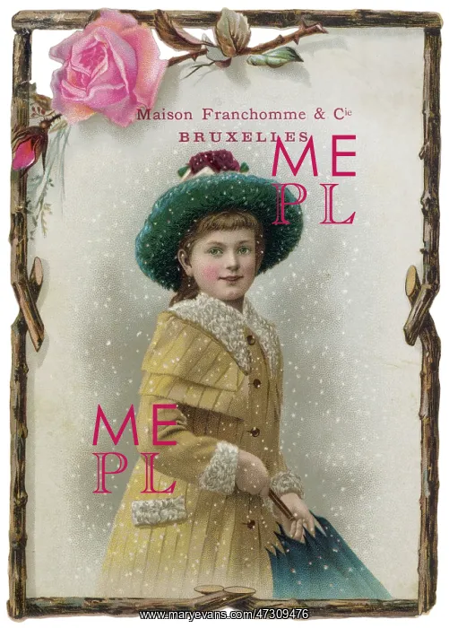 : GIRL WITH BROLLY C1880 : GIRL WITH BROLLY C1880