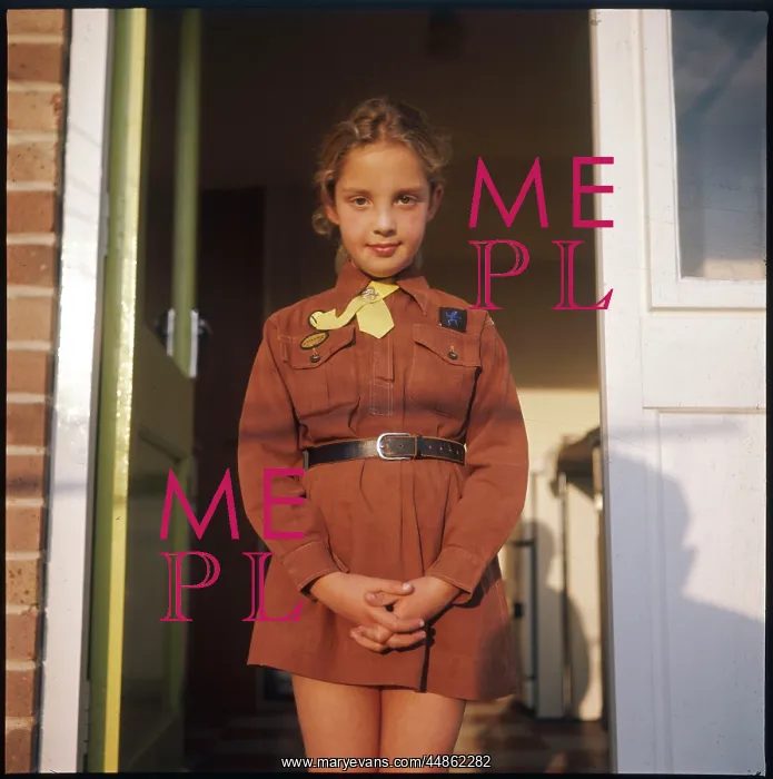 : GIRL IN BROWNIE UNIFORM : GIRL IN BROWNIE UNIFORM