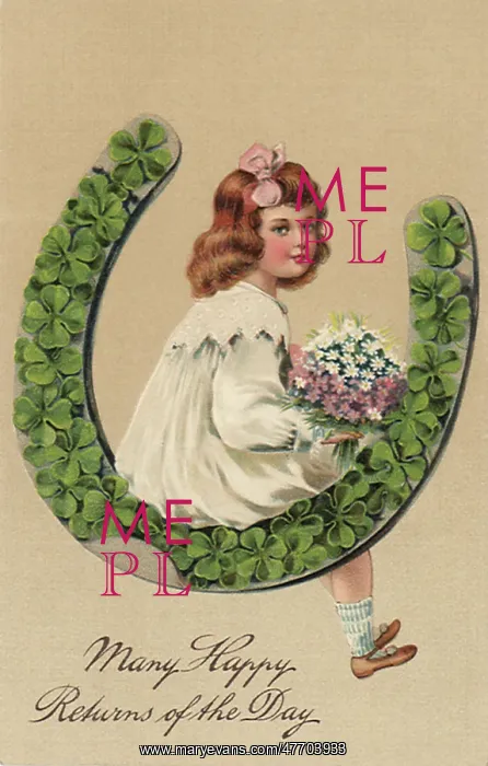  : Girl, Clover Horseshoe