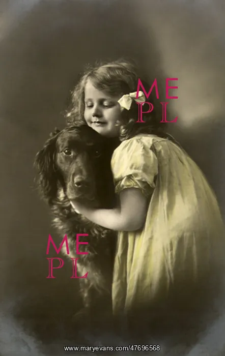  : Girl Cuddling Dog