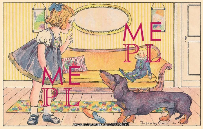 : Girl and a Dachshund : Girl and a Dachshund