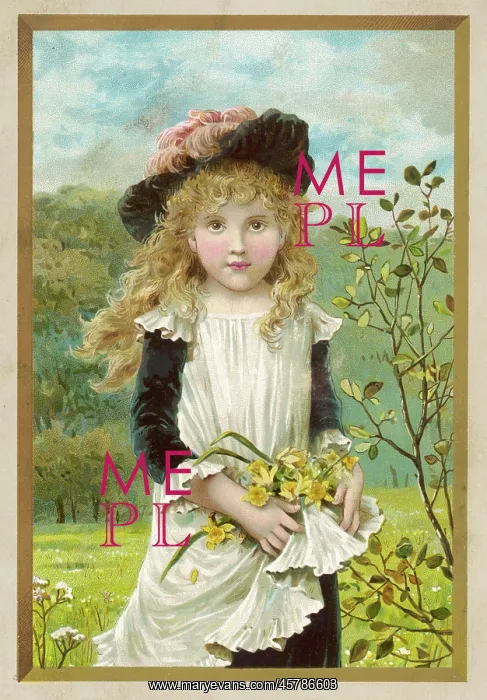 : Girl - Daffodils 1880s : Girl - Daffodils 1880s