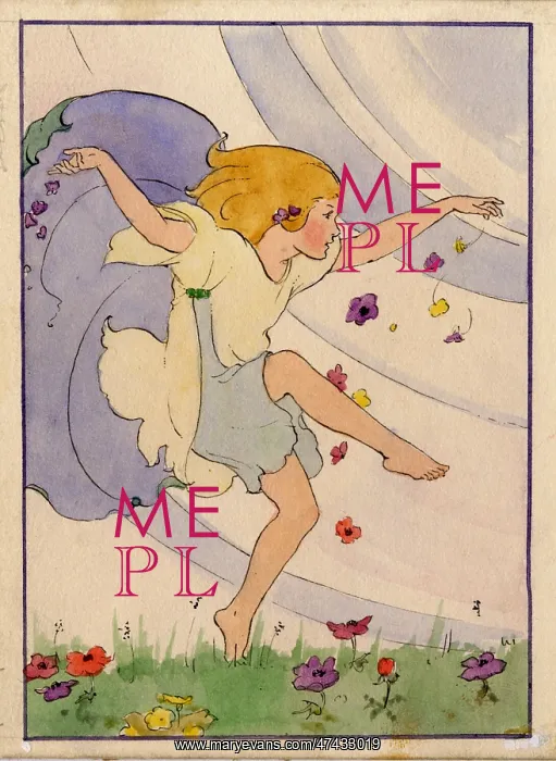  : Girl dancing among anemones