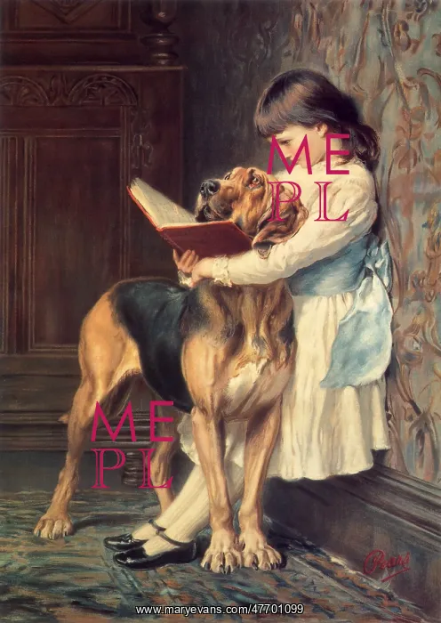  : Girl, Dog, and Book