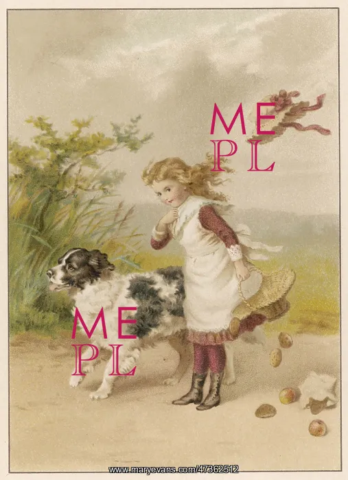 : GIRL AND DOG IN WIND : GIRL AND DOG IN WIND