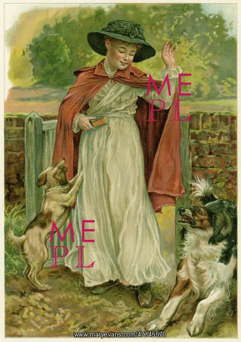 : GIRL WITH TWO DOGS : GIRL WITH TWO DOGS