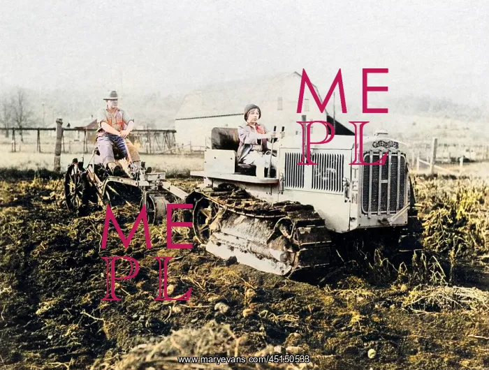 : GIRL DRIVING A TRACTOR : GIRL DRIVING A TRACTOR
