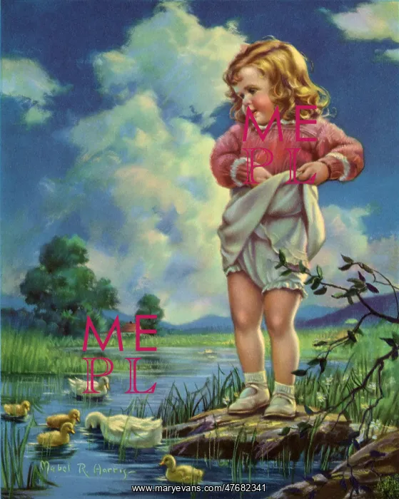 : Girl with Ducklings : Girl with Ducklings