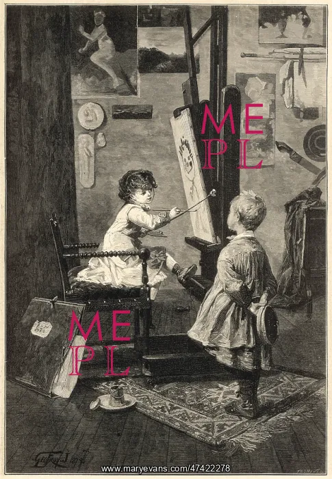 : Girl at easel : Girl at easel