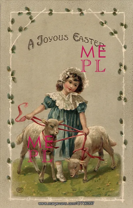  : Girl with Easter Lambs