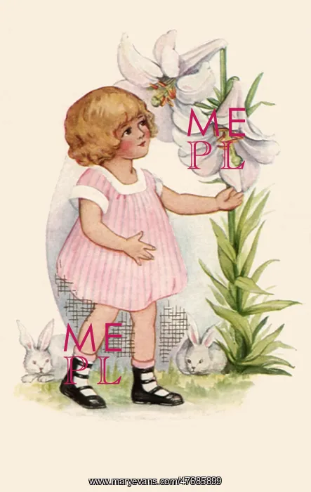  : Girl with Easter Lilies
