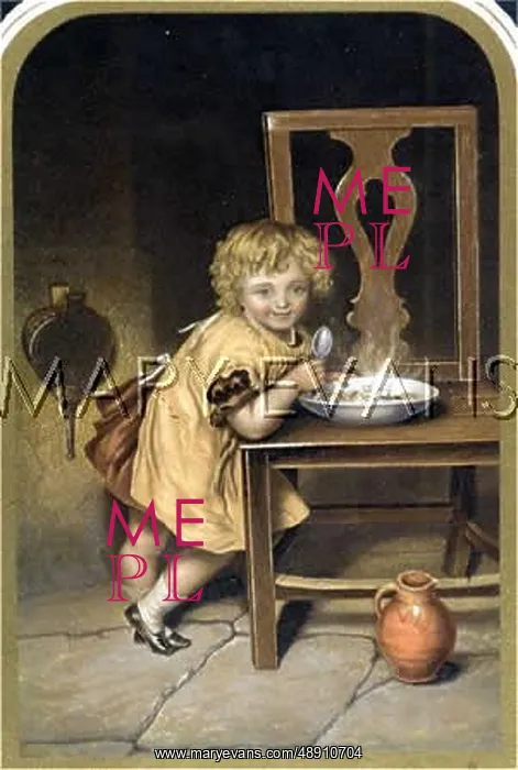  : GIRL EATS OFF CHAIR 1852