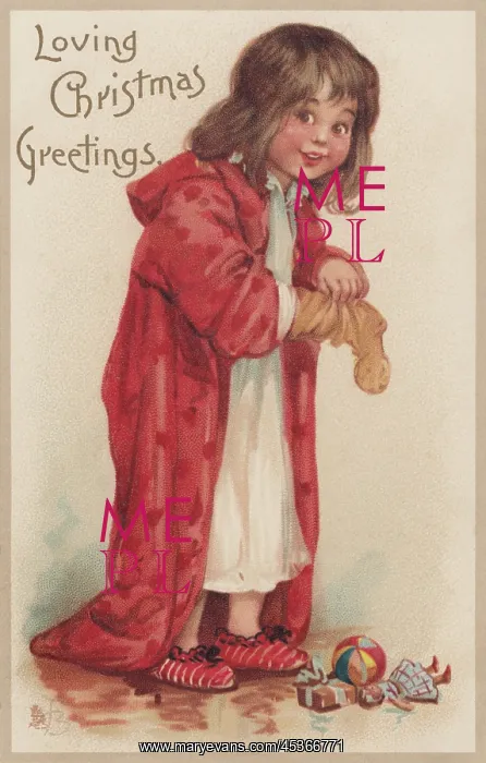 : Girl empties her Xmas stocking : Girl empties her Xmas stocking