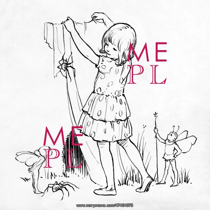 : Girl and two fairies : Girl and two fairies
