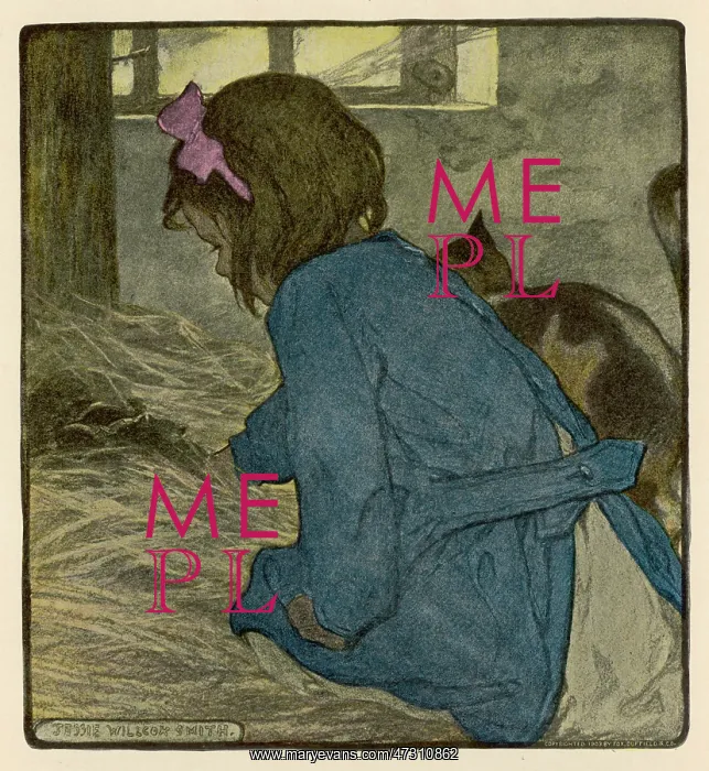 : Girl Finds Kittens - 1905 : Girl Finds Kittens - 1905