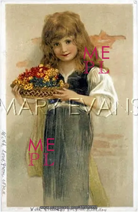 : GIRL WITH FLOWER BASKET : GIRL WITH FLOWER BASKET