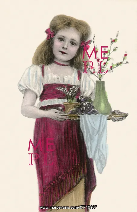 : Girl with Flower Tray : Girl with Flower Tray