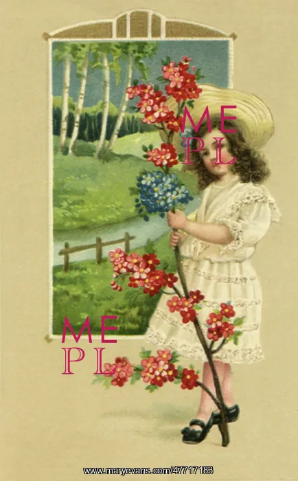  : Girl with Flowering Branch