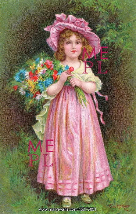 : Girl with Flowers : Girl with Flowers
