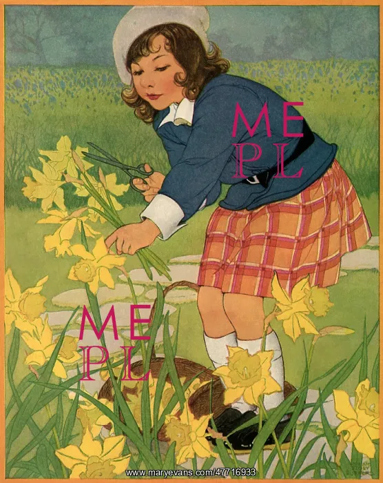  : Girl and Flowers