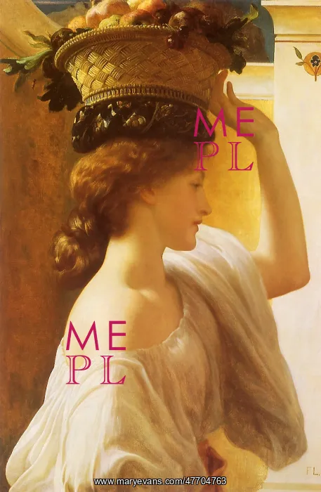 : Girl with Fruit Basket, by Leighton : Girl with Fruit Basket, by Leighton